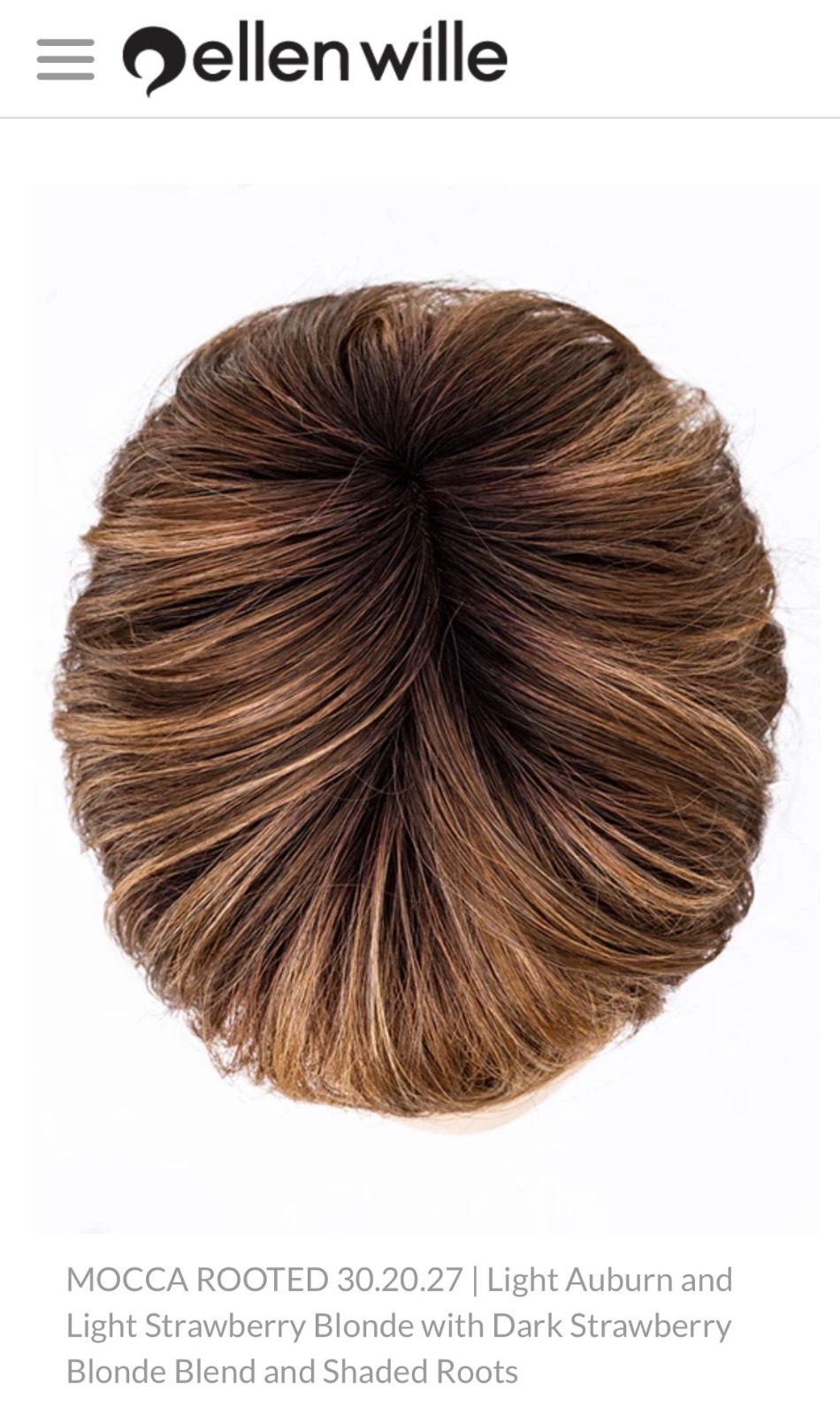 Elle Wille Sing Wig in Mocca Rooted Short with Bangs