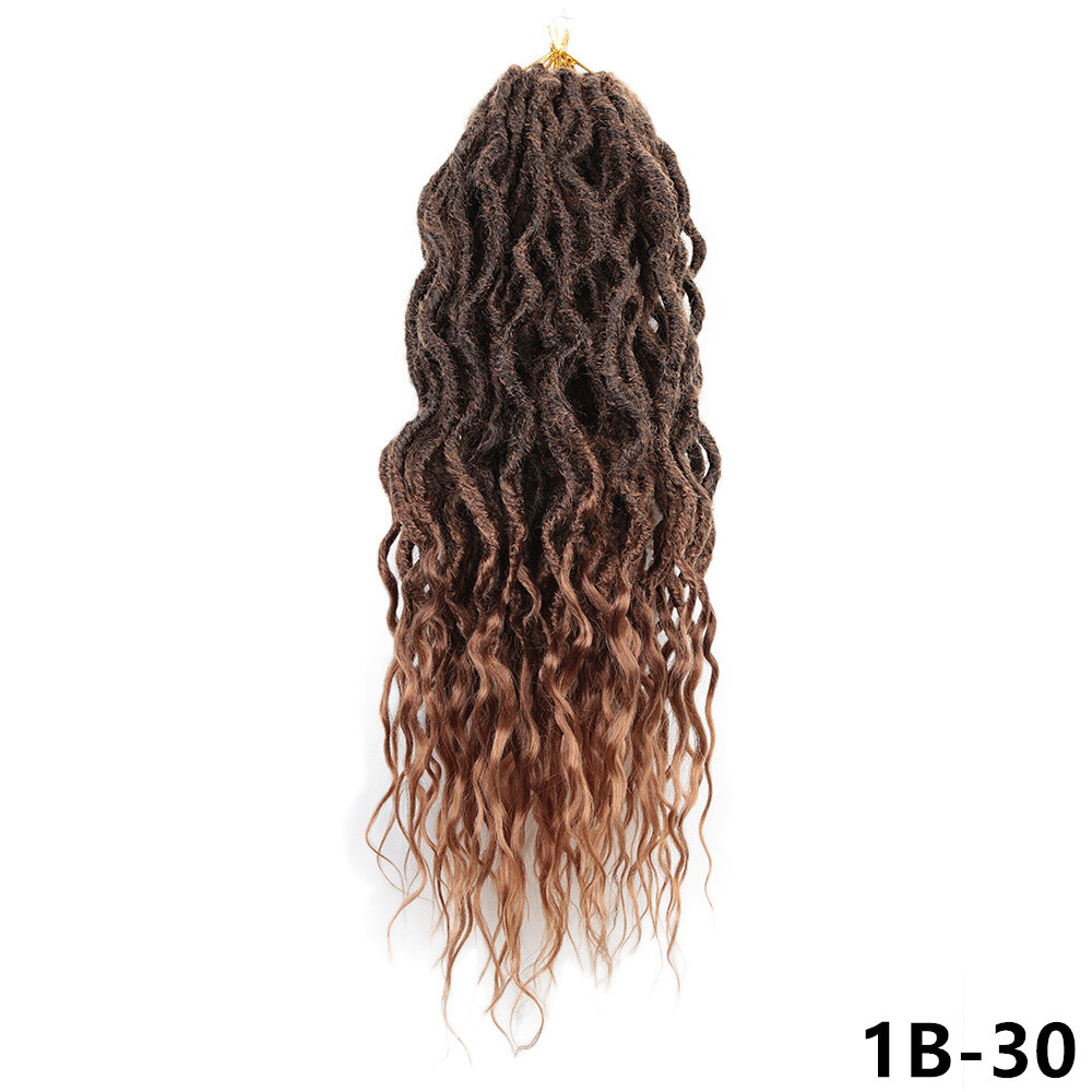 16″ Goddess Faux Locs Crochet Hair Bohemian Locs Crochet Braids Hair Extensions