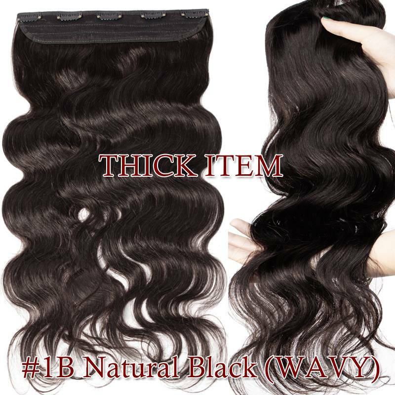 US AAA Luxury Clip in one piece Real Human Remy Hair Extensions Half Full Head