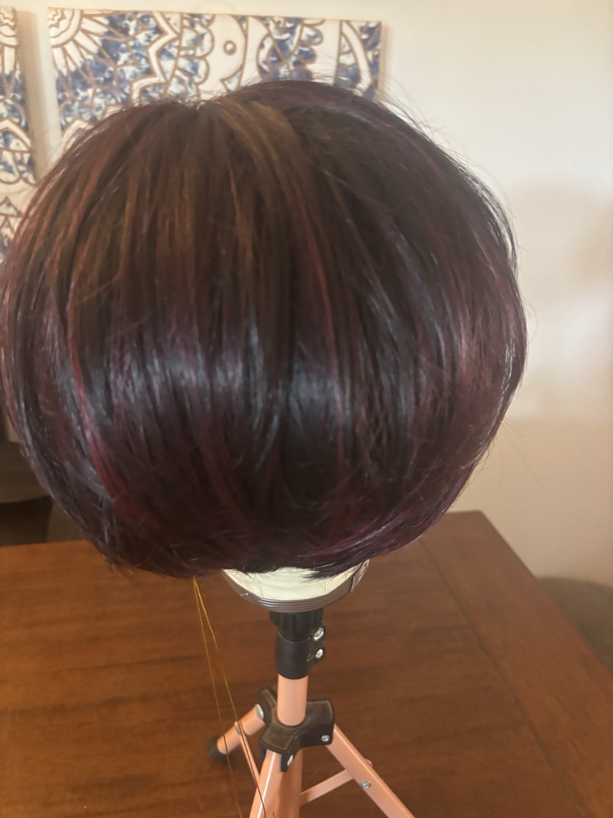 Luxury Chic Lifestyle Synthetic ￼ Monofilament Free Part, Burgundy Blend