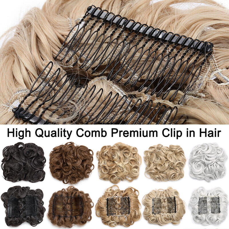 Messy Rose Bun Hair Piece Scrunchie Ponytail Combs Hair Extensions Updo Chignon