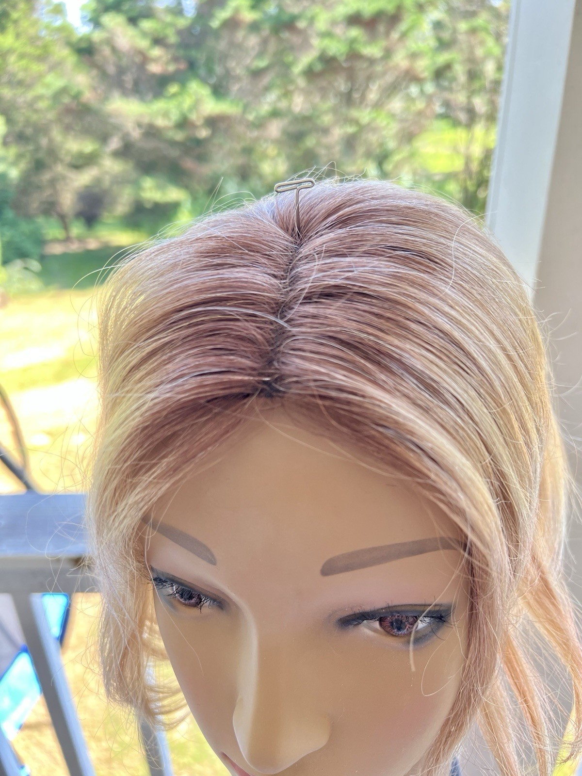 100% Human Hair Wiglet Topper For Women Swiss Base Clip In (T4/10/613#) 10inch