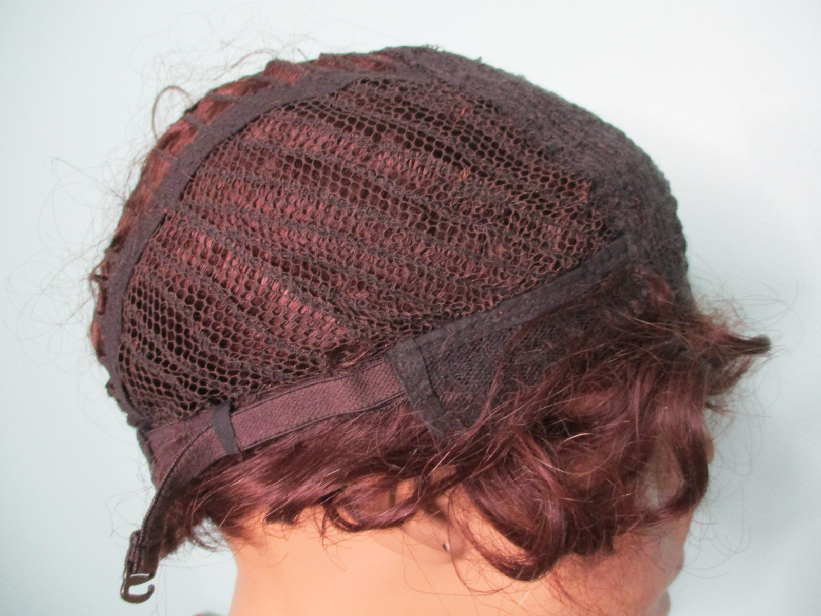 4″ – 5″ reddish brown wavy asymmetrical BOB style WIG – KANEKALON