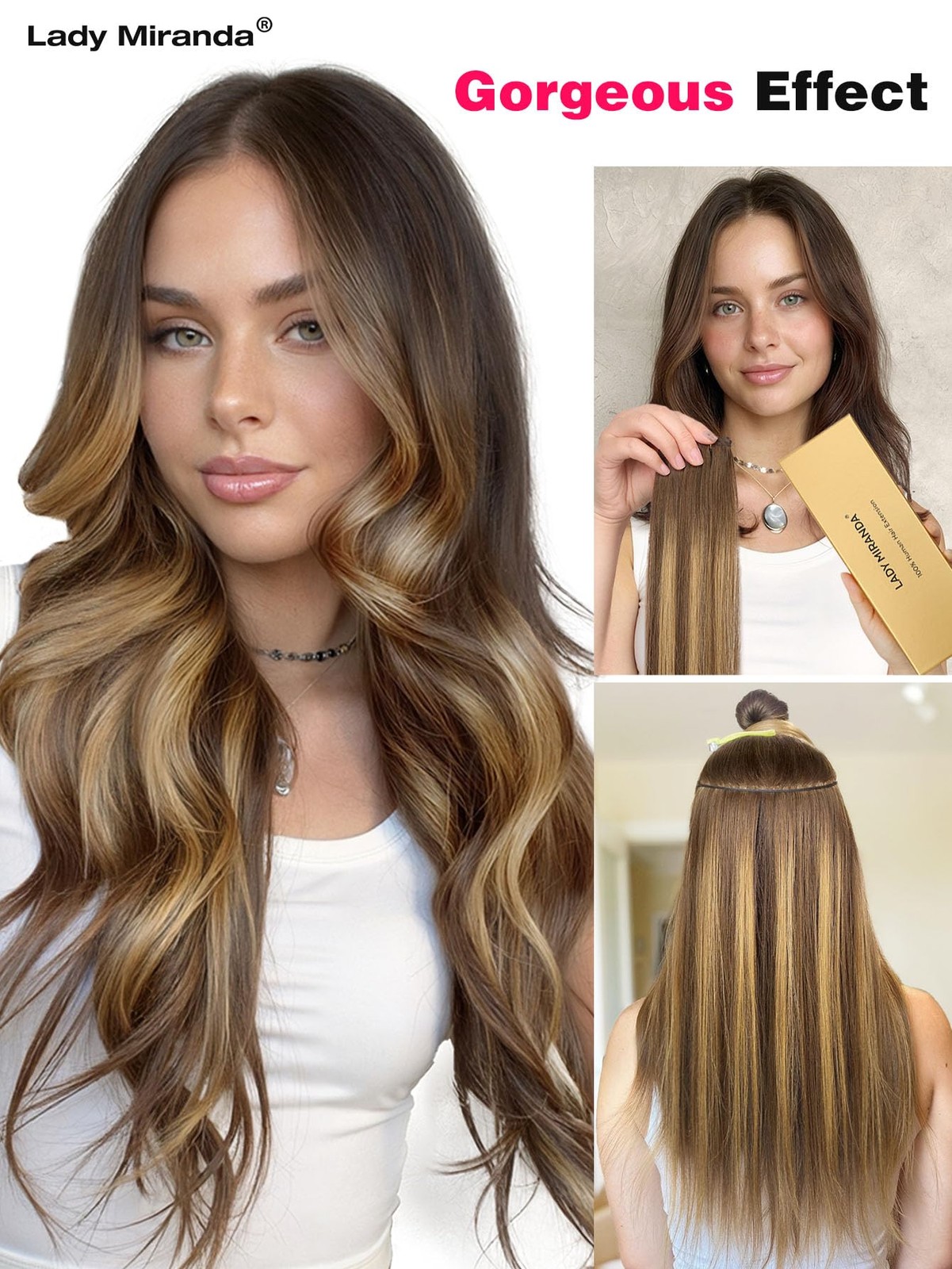 Lady Miranda 18 Inch 100G Butterfly Hair Extensions Real Human Hair Double