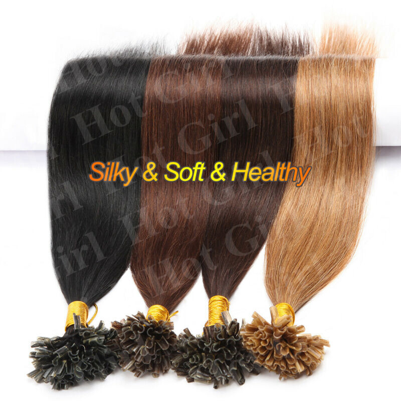 200S Pre Bonded Nail U Tip Real REMY Human Hair Extensions 16-24 Inch THICK USA