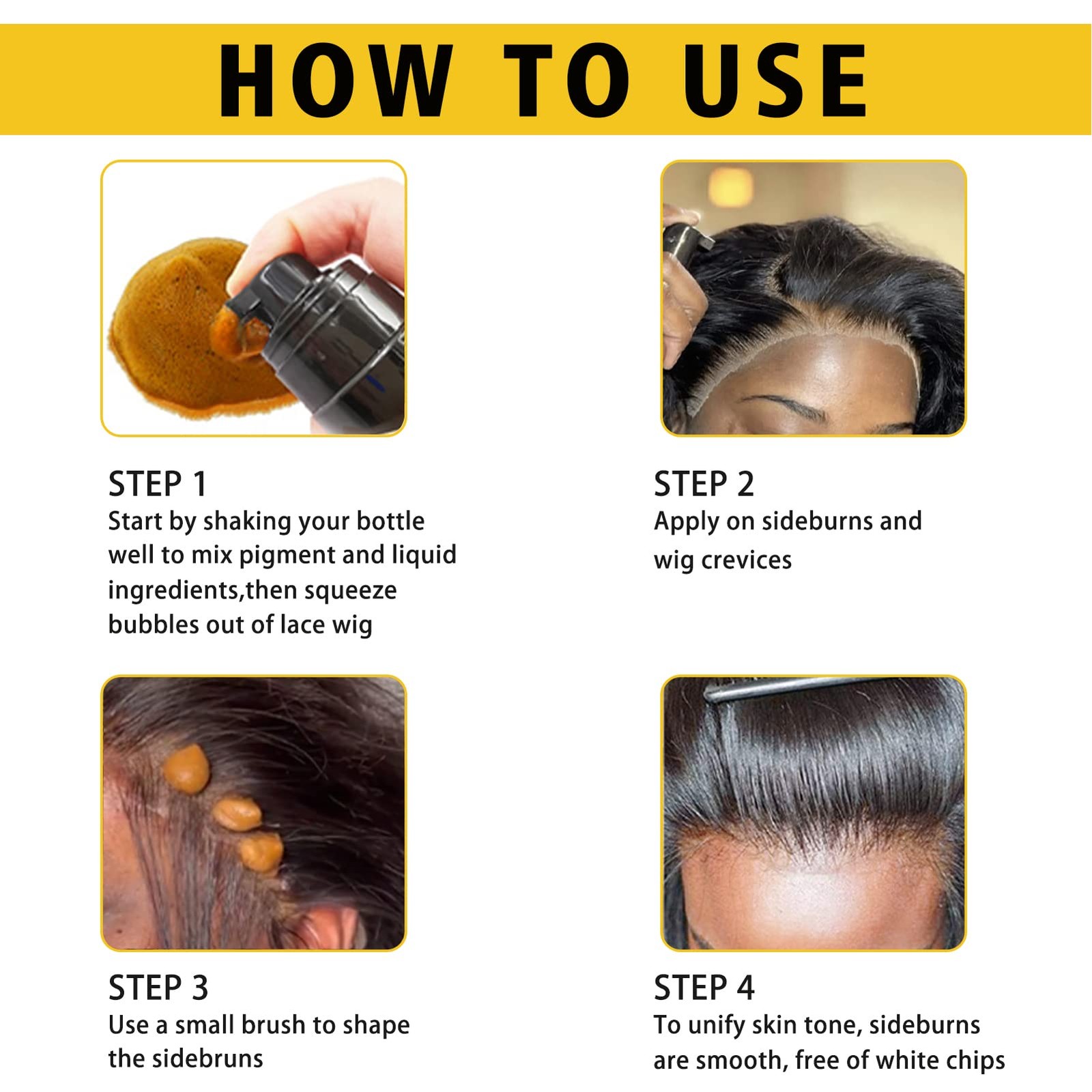 Lace Tint Melting Mousse for Women’s Toupees, Hairpieces and Wigs – Natural…