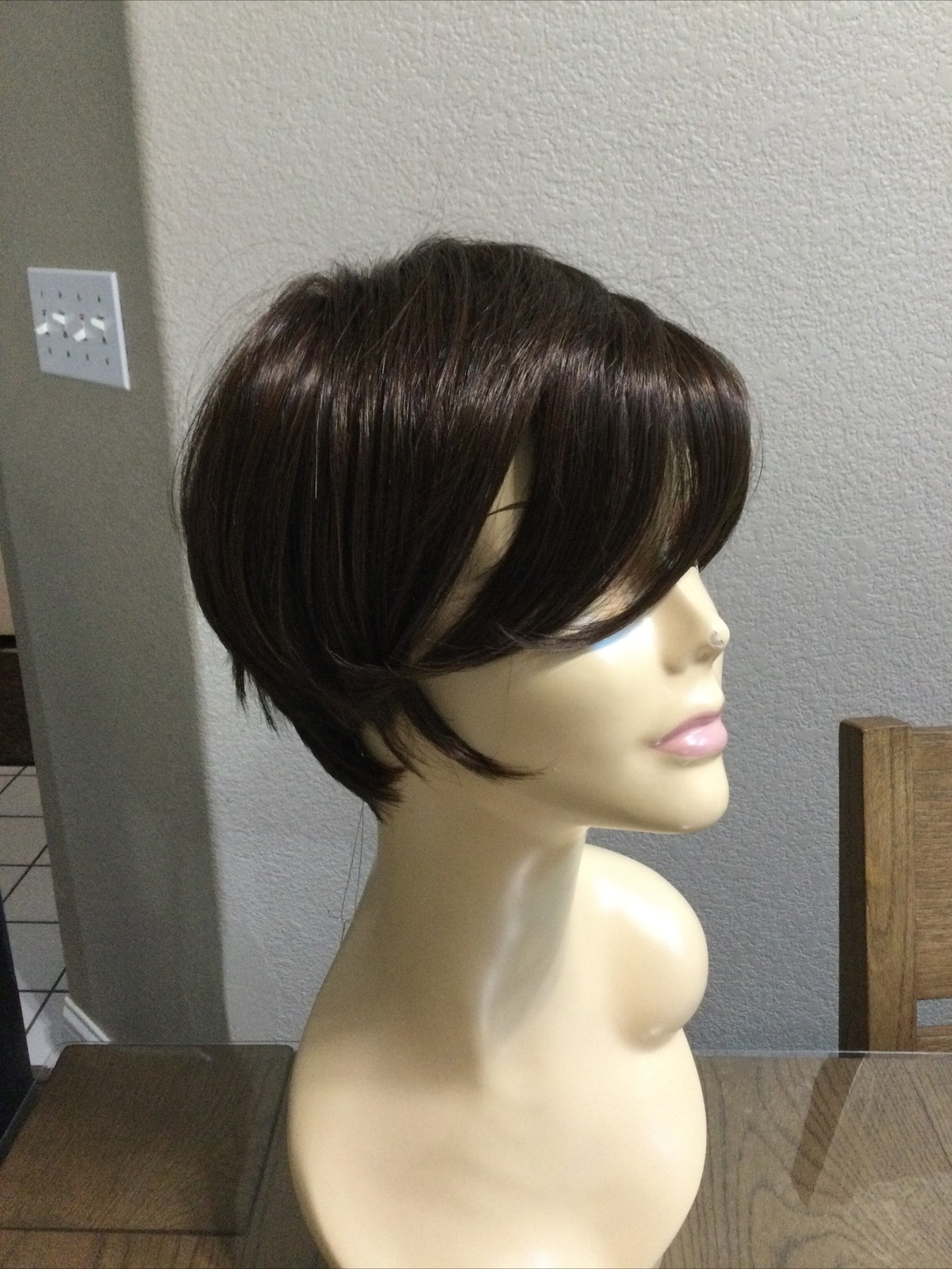 Hairdo ANGLED CUT HD Short Asymmetrical Pixie Wig R6/30H Chocolate Copper Brown