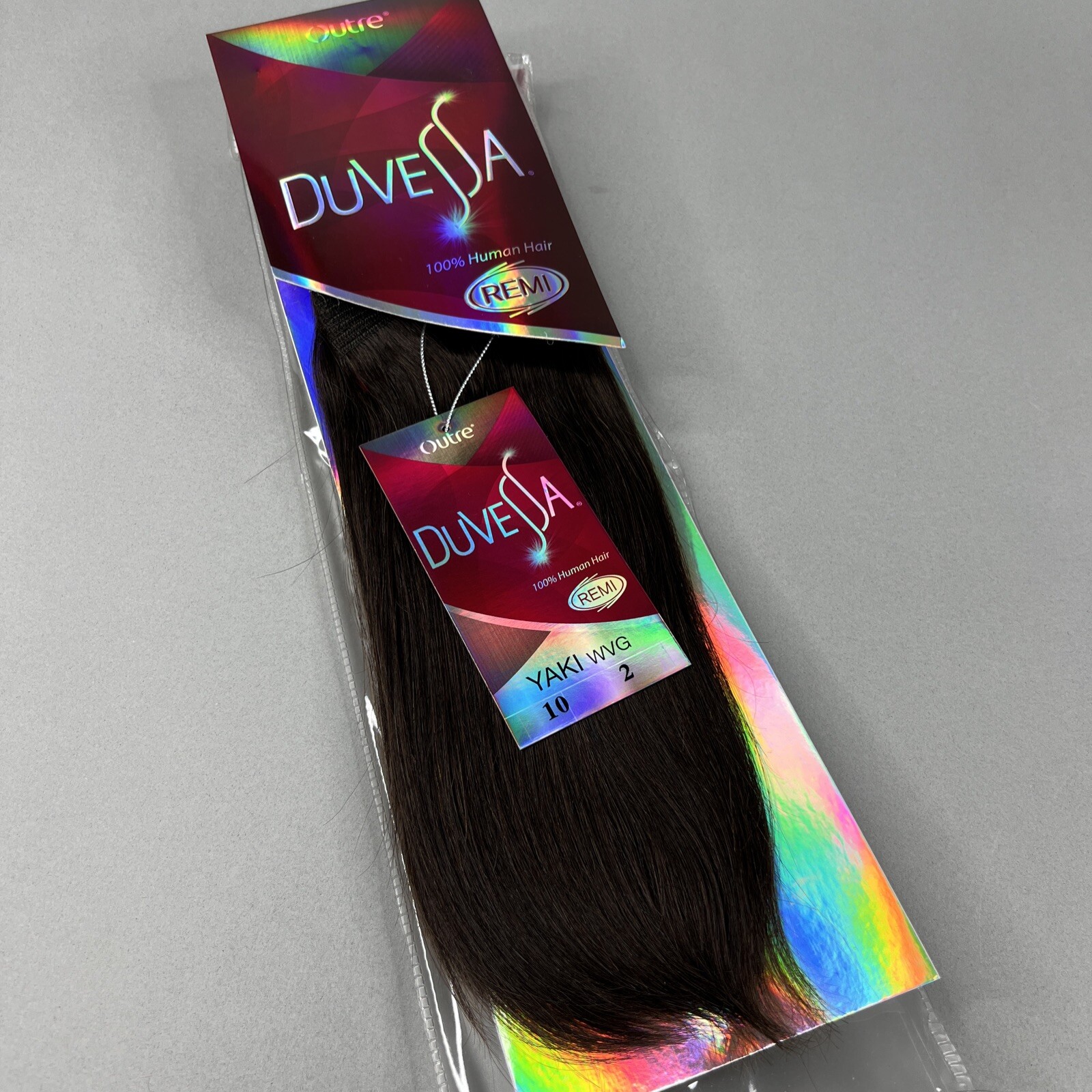 10” Yaki Straight #2 Dark Brown Duvessa Remi 100% Human Hair Track Extensions