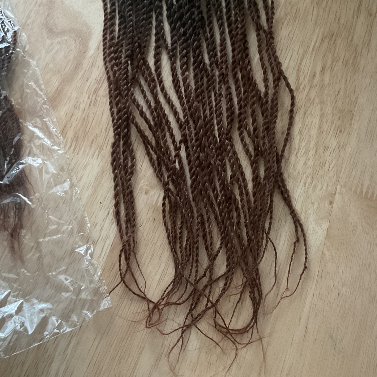 Lot x7 24” Senegalese Spring Twist Crochet Braids Dark Brown to Auburn Ombre