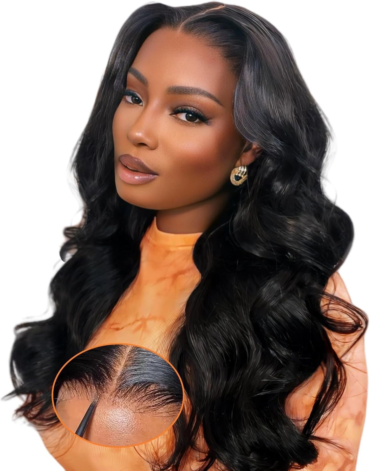 Glueless Wigs Human Hair Pre Plucked Pre Cut Body Wave4x4 Lace Front Wigs