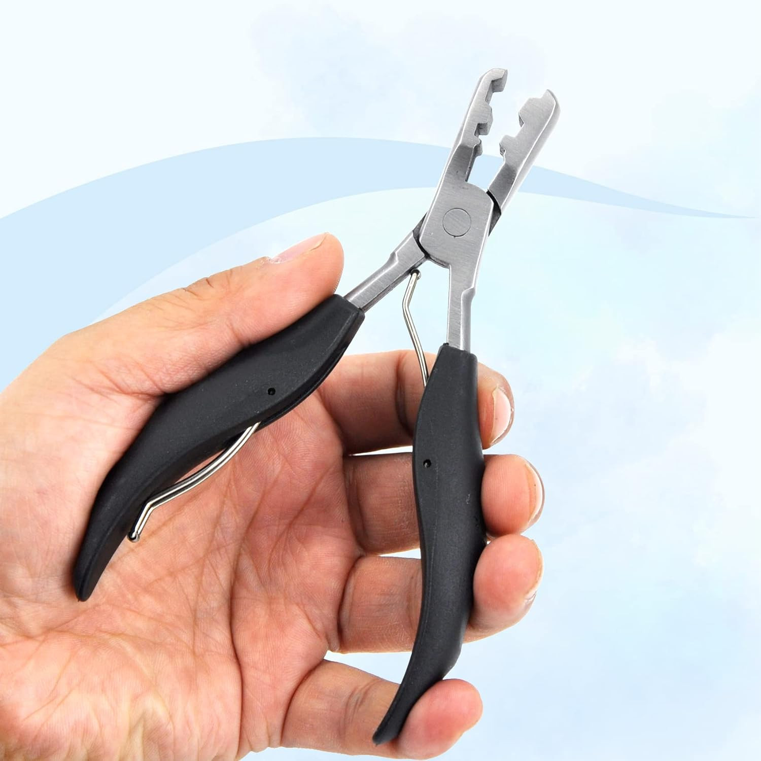 Fusion Bond Crusher Tool for Keratin Hair Extensions Flat Tip Pre-Bonded Hair Ex