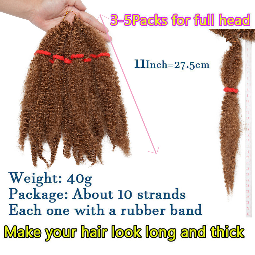 Afro Kinky Crochet Hair Crochet Marley Braids Hair Extension For Black Woman US