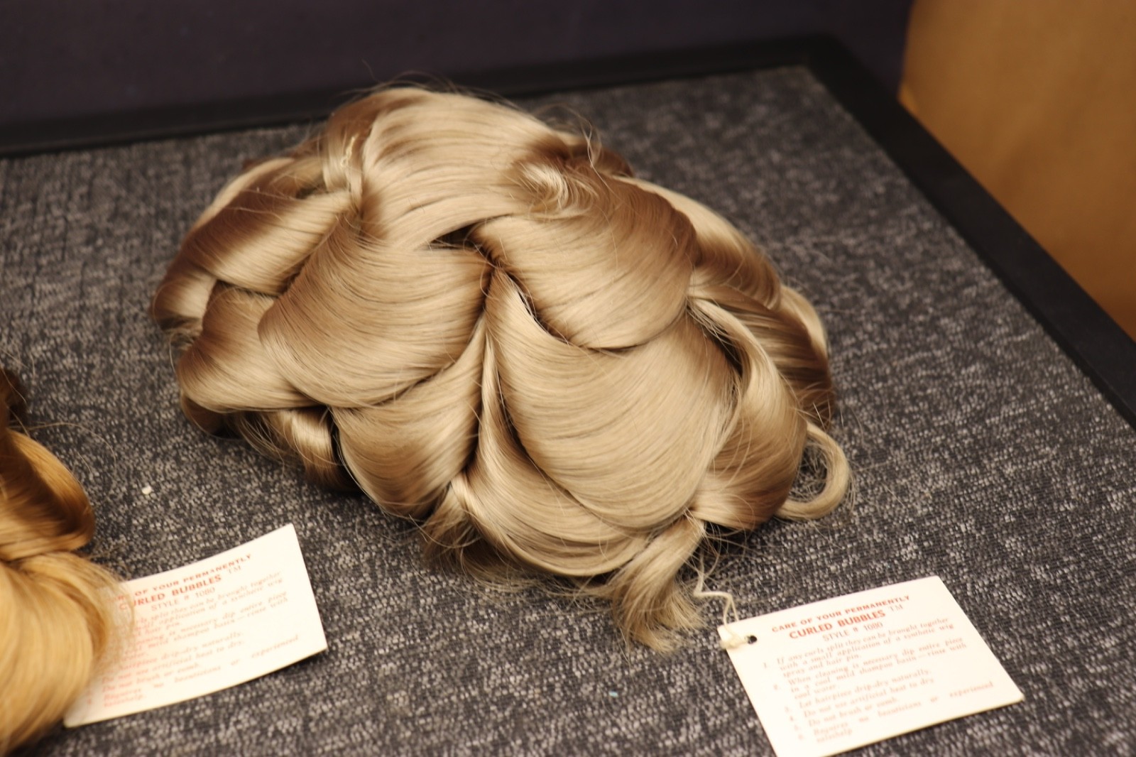 Vintage Lot of 2 Curled Bubbles Bun Wigs Wiglets Head Topper Hair Pieces NOS