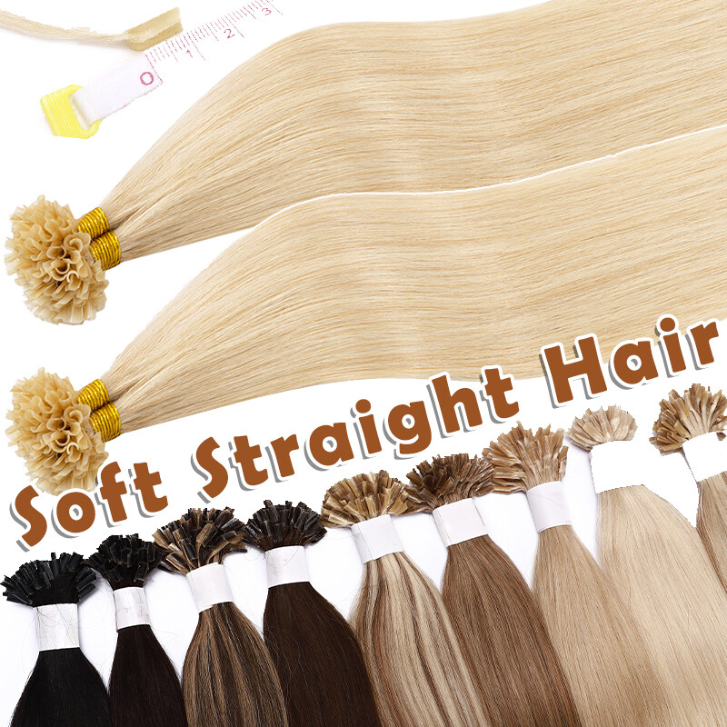 Nail U Tip 100% Real Human Hair Extensions Pre Bonded Keratin Fusion Thick 150g+