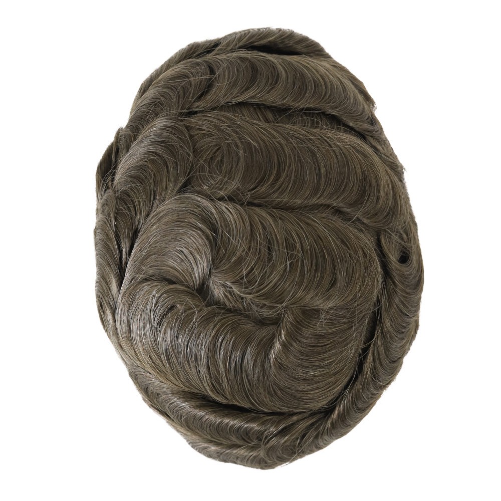 Micro Ultra Thin Skin Super Mens Toupee Human Hair System 0.02mm Hairpieces OSNG
