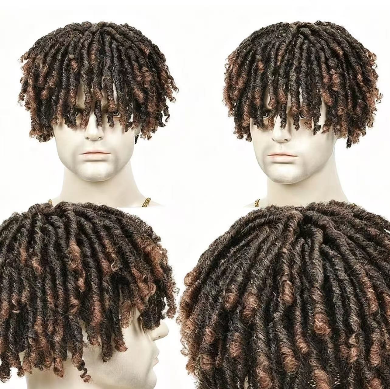 Wig man dreadlock hairpiece dreadlocks entire perm hairpiece street hiphop