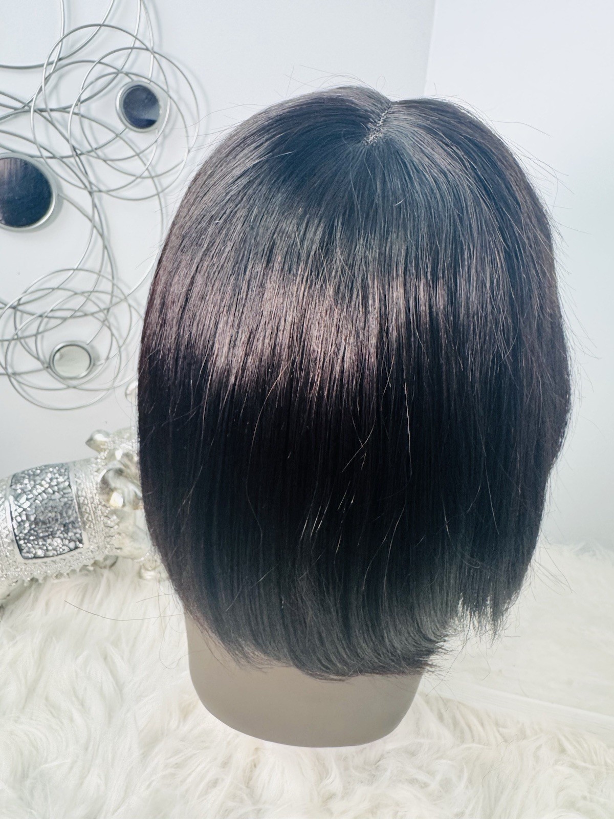 100% Human Hair Bang Bob Wig /10in/1B Color❤️👀🔥💯✅