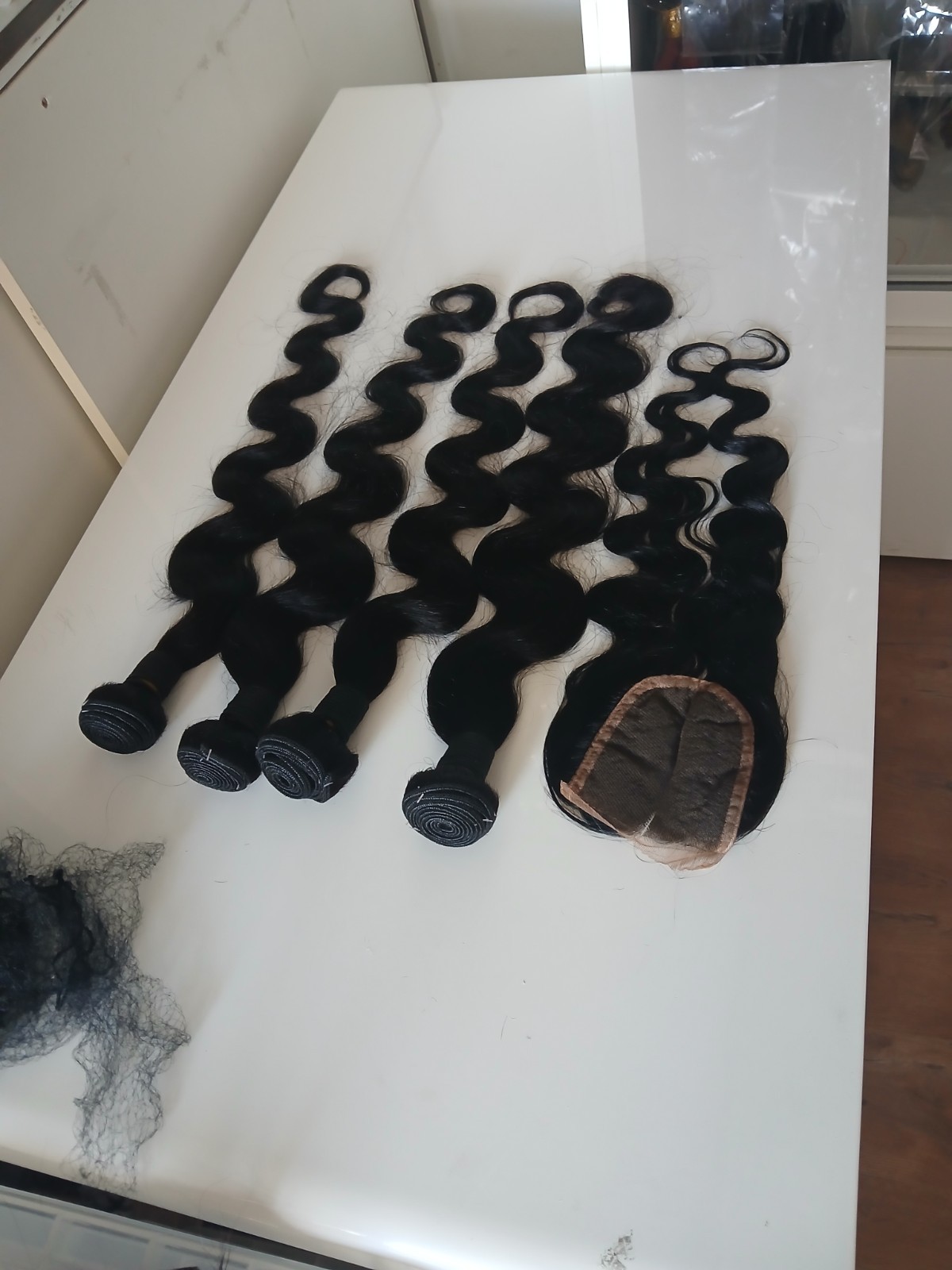 12A BRAZILIAN HUMAN HAIR 30+30+30+30&26INCH CLOSURE BODY WAVE NATURAL BLACK 450g