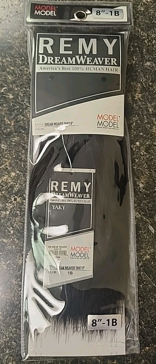 Model Model DreamWeaver Yaky 100% 8″ Human Hair- Color 1B (Black)