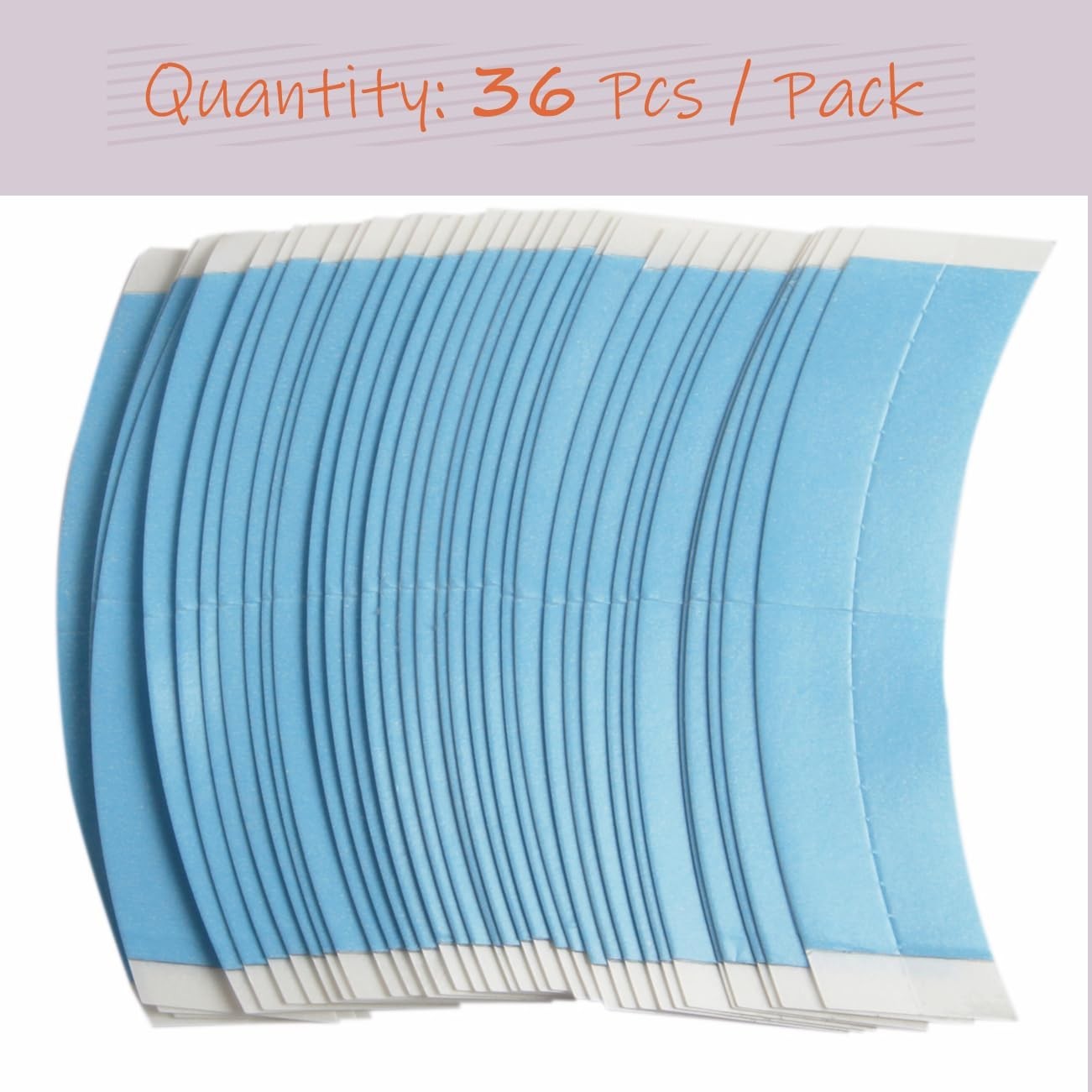 36PCS Blue C Shape Wig Tape Strong Hold Double Sided Waterproof for Lace Front W
