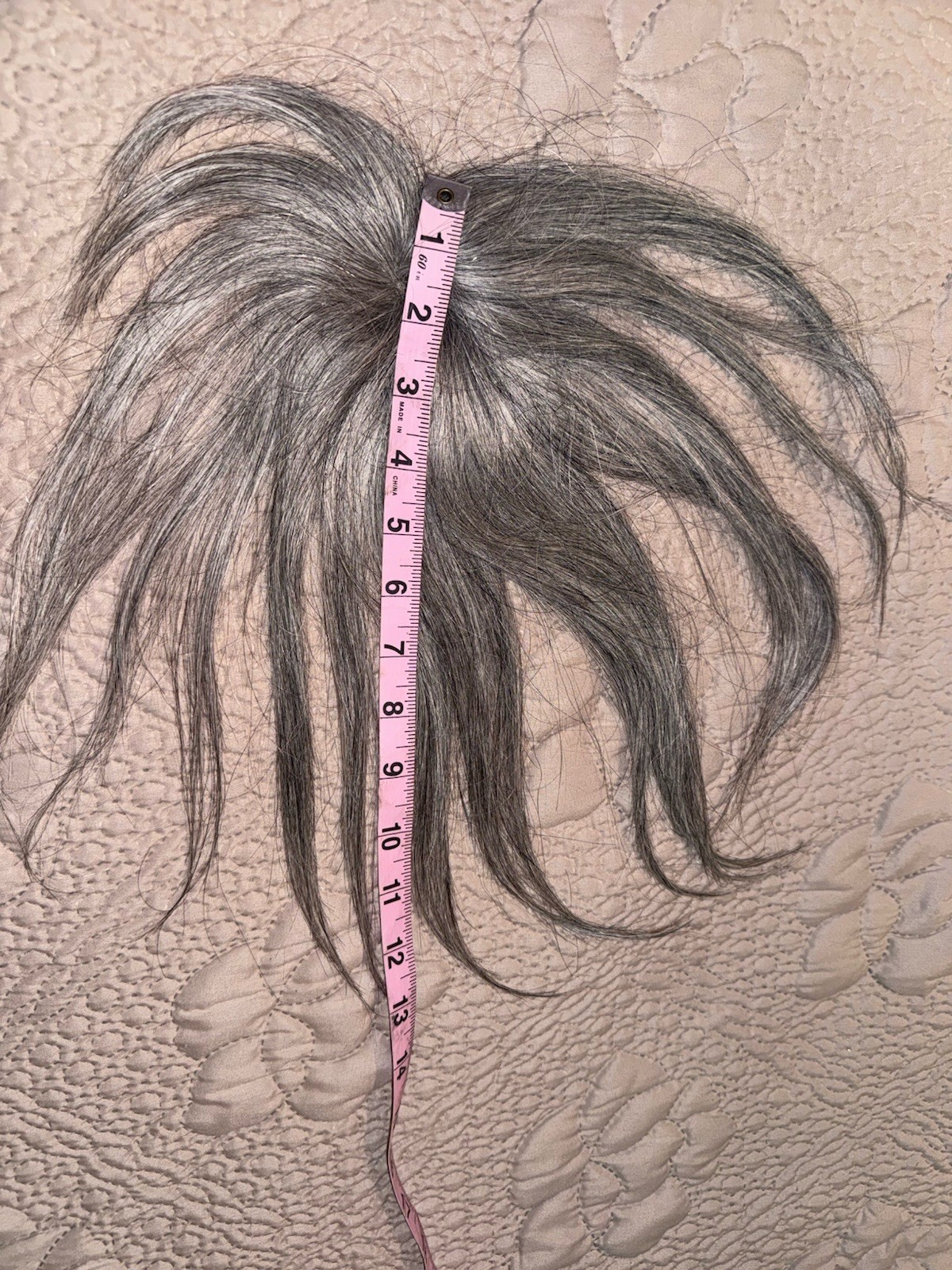 Top of Head Topper Hair Piece silver/gray