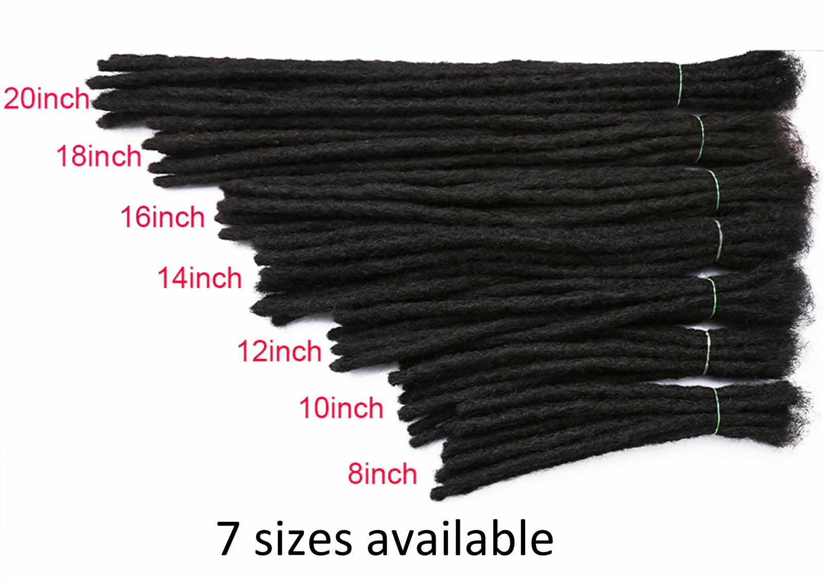 100% Real Human Hair Dreadlock Extensions for Man/Women Full Head Handmade