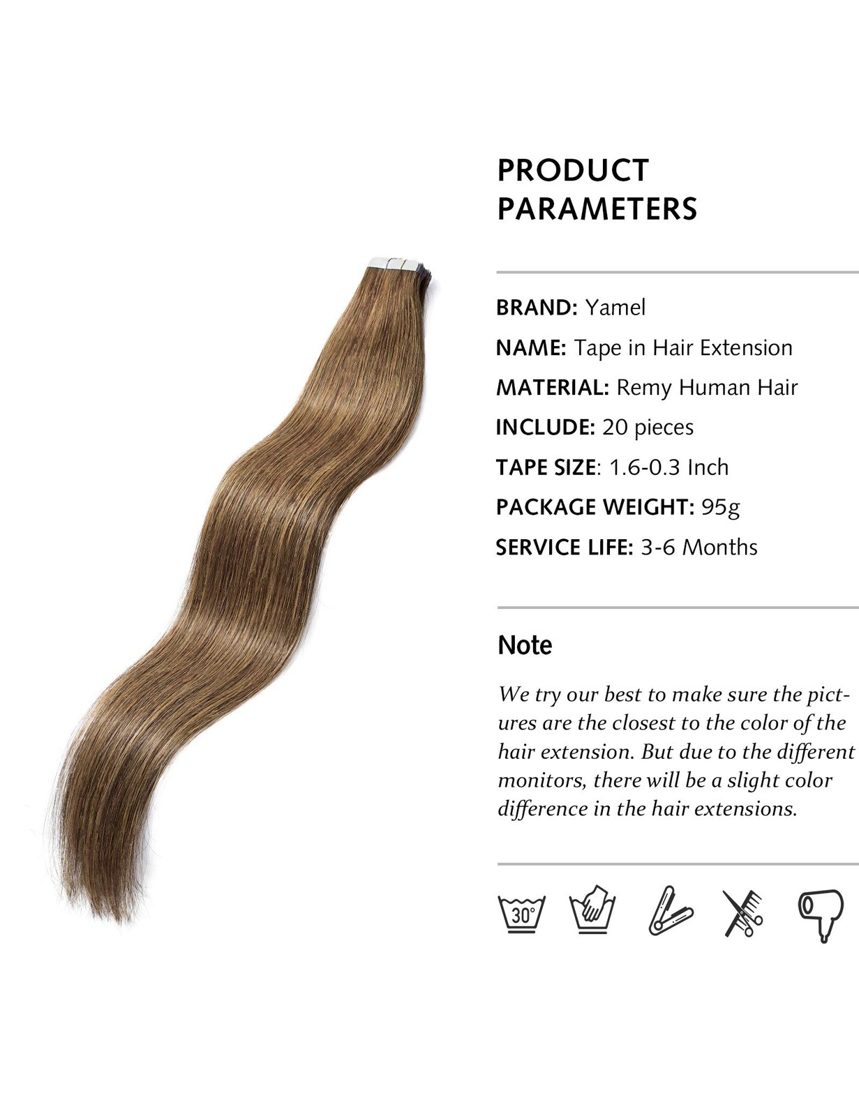 Yamel Tape In Hair Extensions Human Hair