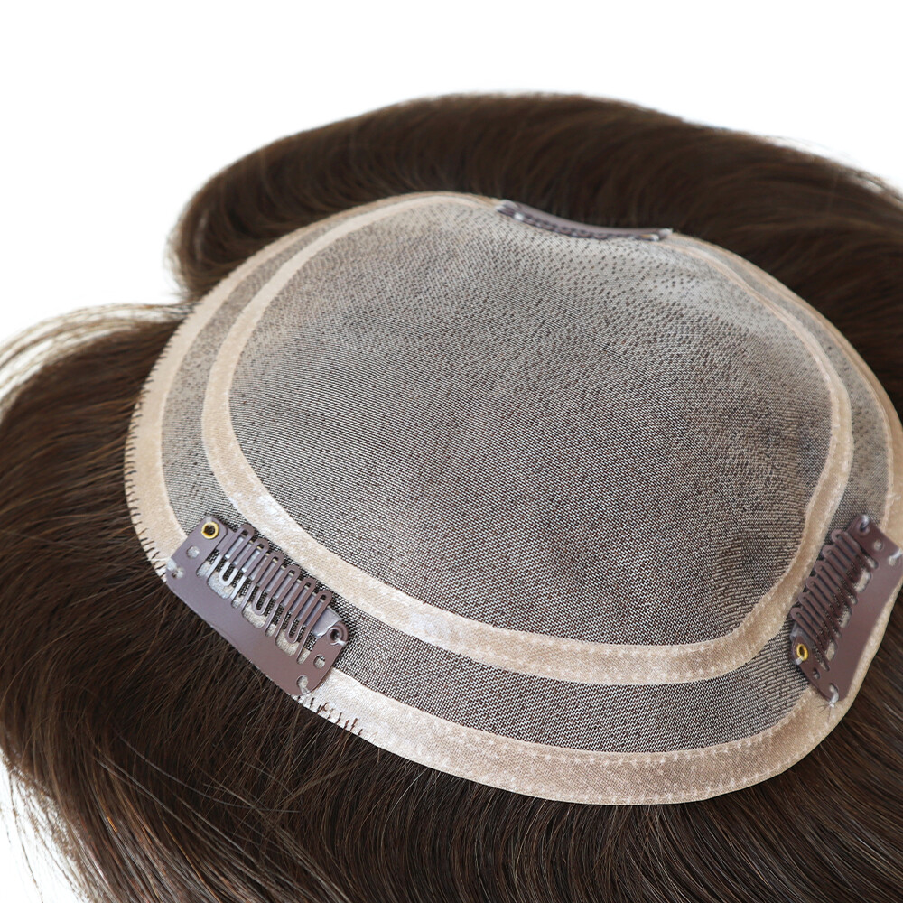 Women Human Hair Topper Top Pieces European Cuticle Remy Straight Hair TP04 16”