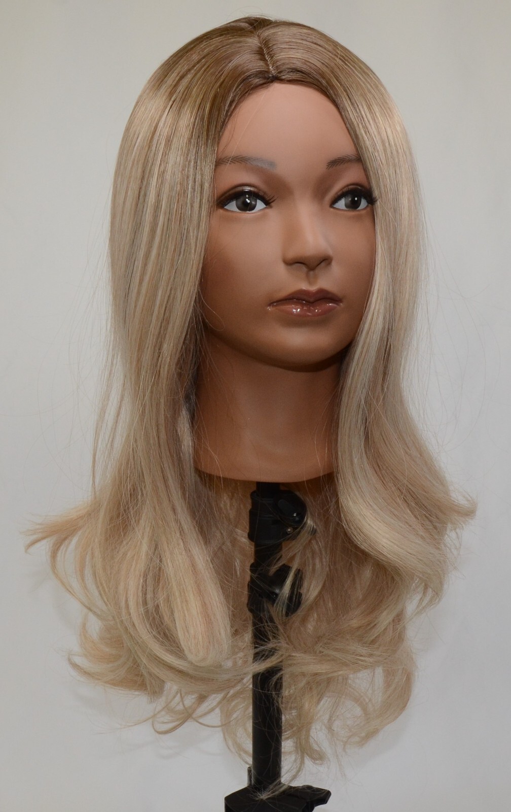 Lady Miranda Ombre Wig Brown to Ash Blonde High Density Heat Resistant Synthetic