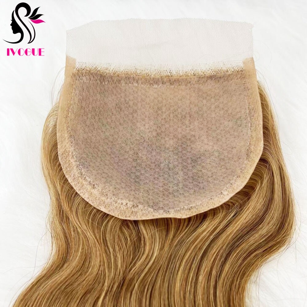 5″x5″ Blonde Silk Top Lace Closure Human Hair Silk Base Closure Body Wave #27