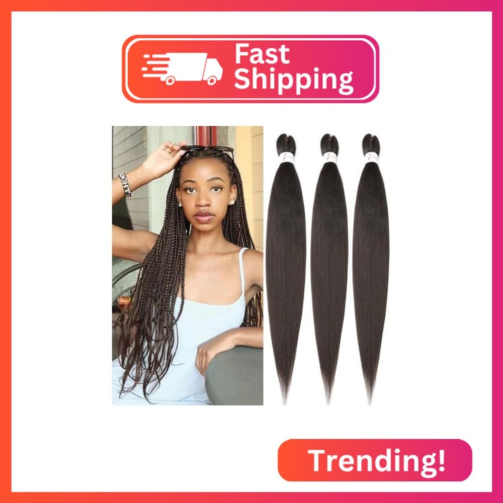 Lbsiwi Pre Stretched Braiding Hair #4 EZ Braiding Hair Ombre Braids 26 Inch 3 Pa