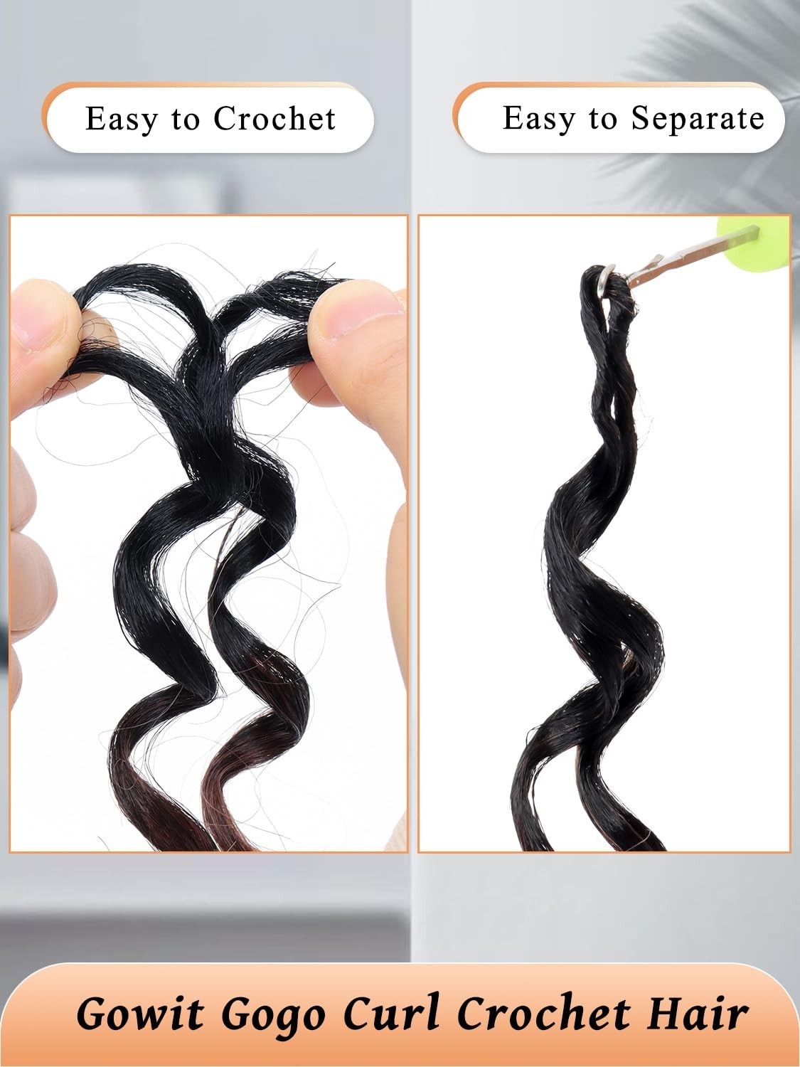 Short Curly Crochet Hair 8 Inch – 6 Packs Deep Ocean Wave Synthetic Braids for B