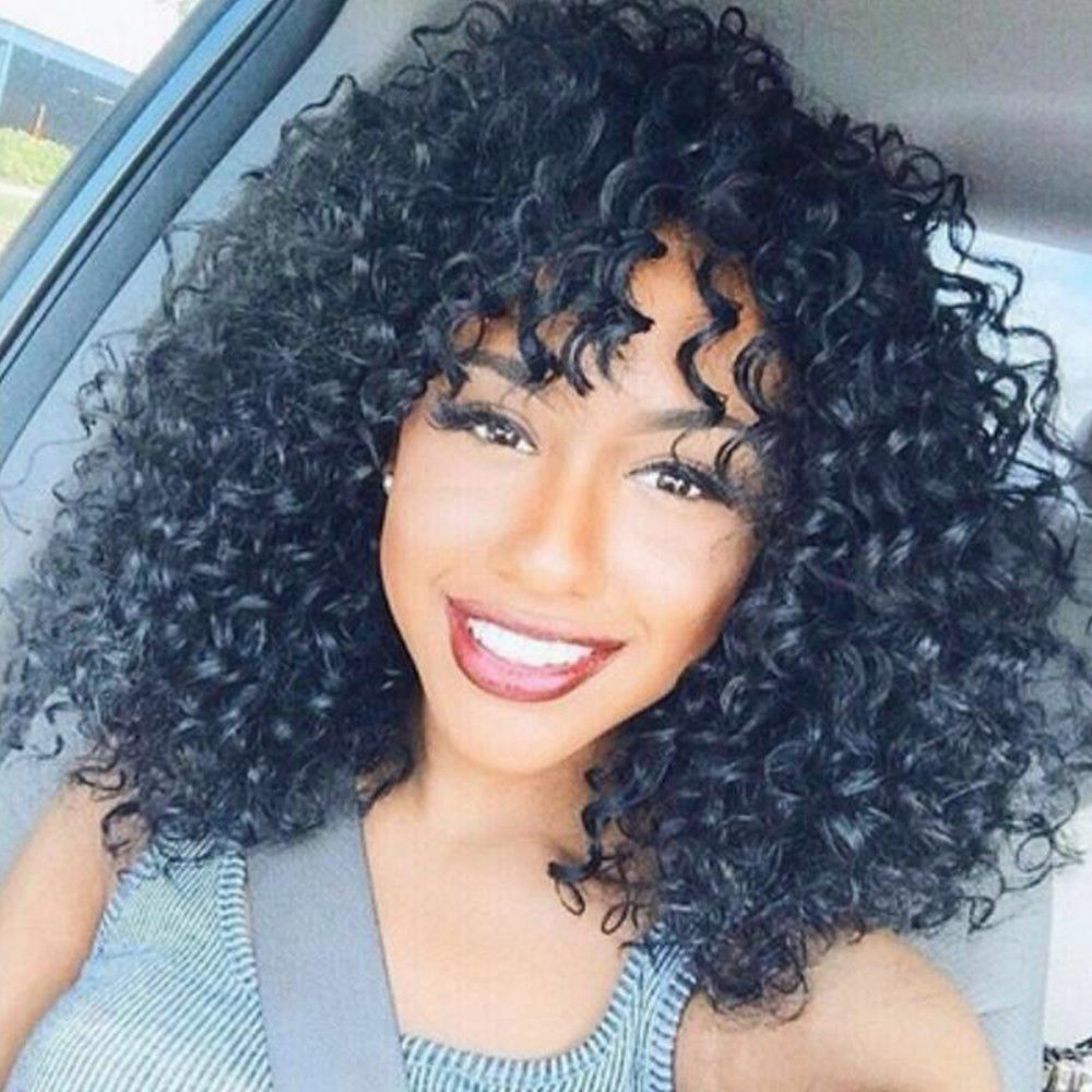 Short Curly Wig Afro Curly Wigs Kinky Curly Hair Wig Afro Wigs for Black Women