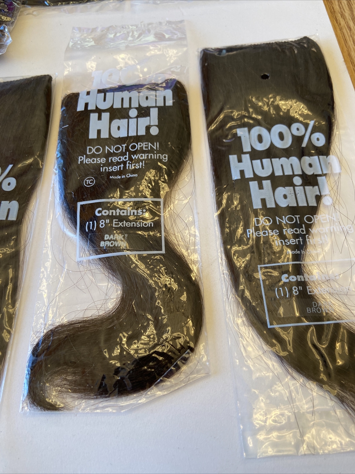 Brandless 100% Human Hair 12” 8” 6” Combs 14 PCS Clip In Extensions Dark Brown H