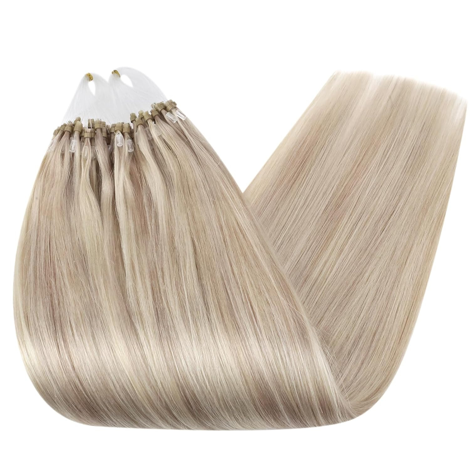 Microlink Hair Extensions Highlight Micro Bead Hair Extensions Light Blonde with