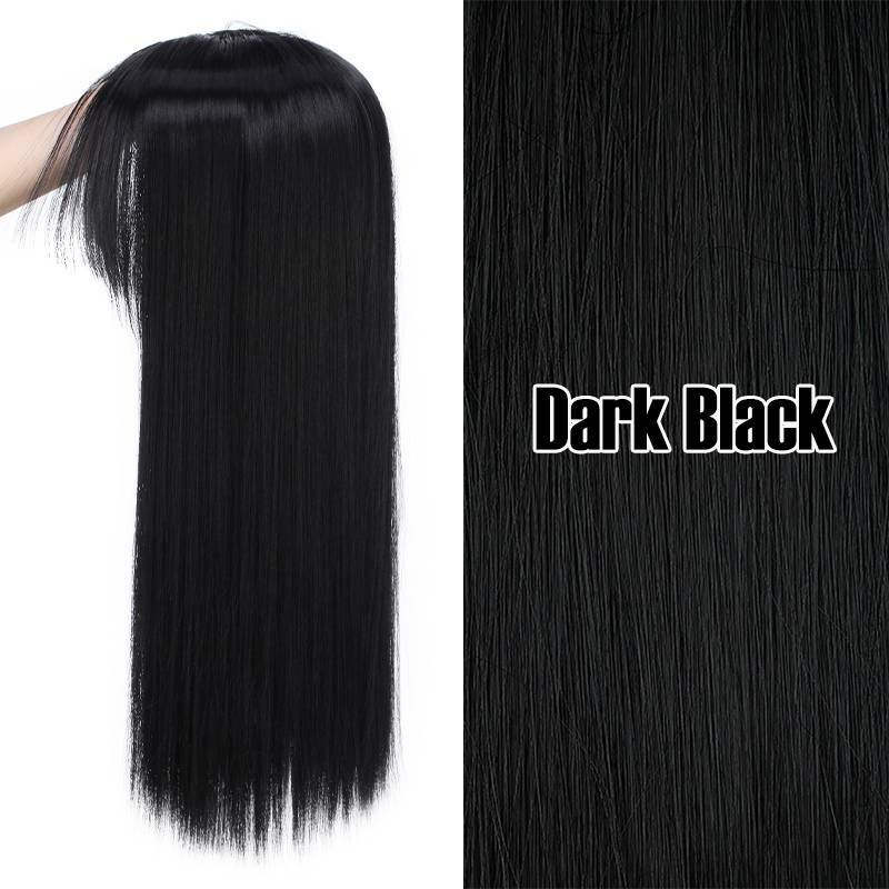 Real 100% Nautural Clip In Topper Hair Extension Thick As Human Long Straight US