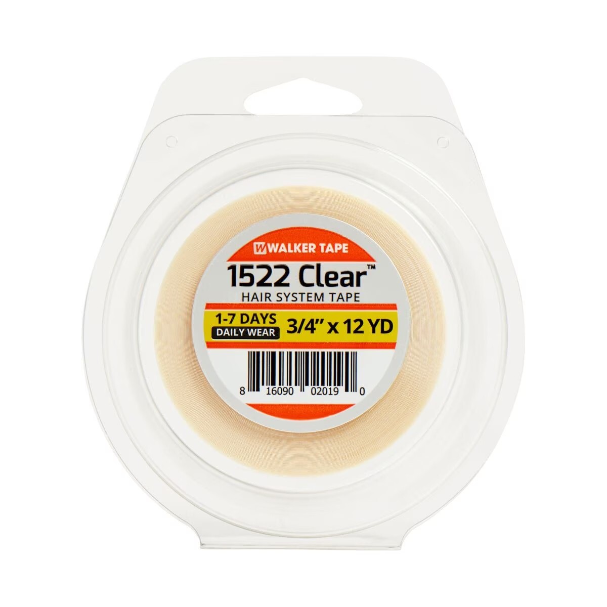 Walker 1522 Clear Tape, Daily Wear Hair System Tape Roll, Hypoallergenic