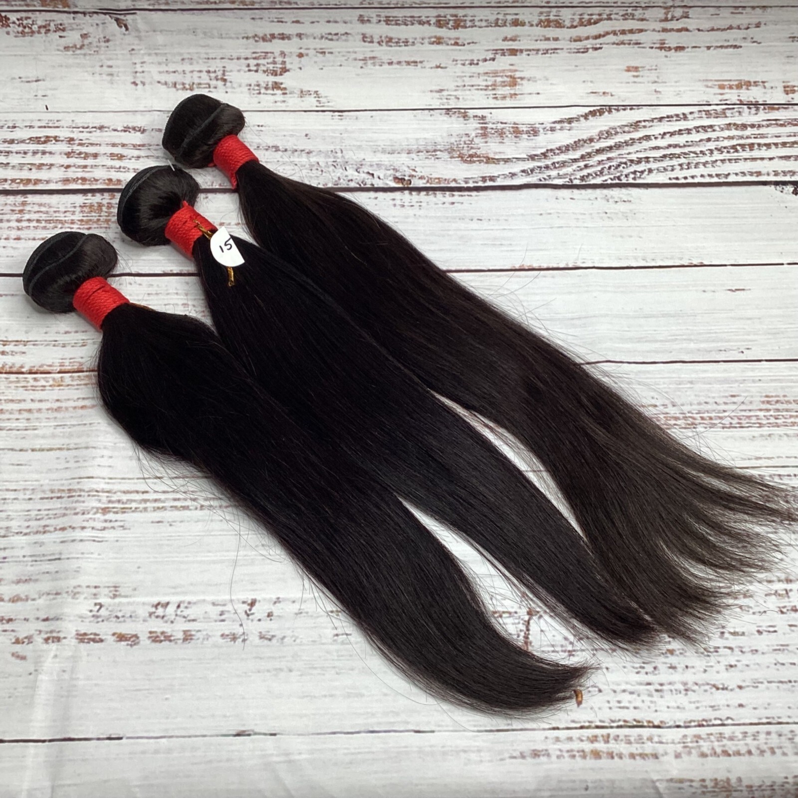 3 Bundles 18″ 22” Straight Brazilian Human Hair Natural Black / Brown Extensions