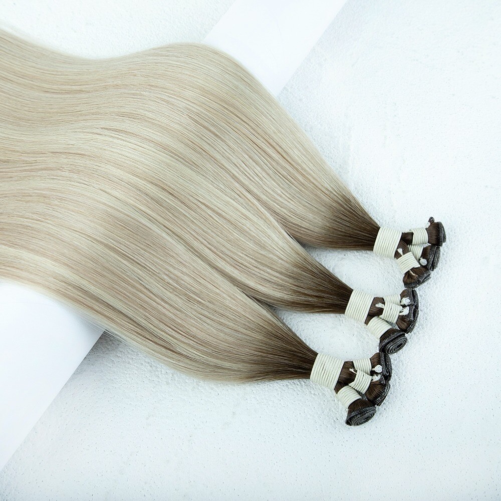 100% Human Hair Extensions 3 Genius Weft Bundle 18 Inch 60 Gm
