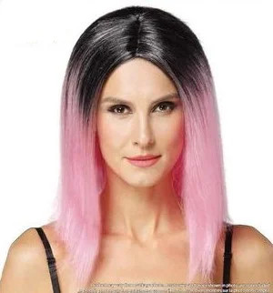 Pink And Ombre Adult Wig One Size Fits All Halloween Costume Age 14+