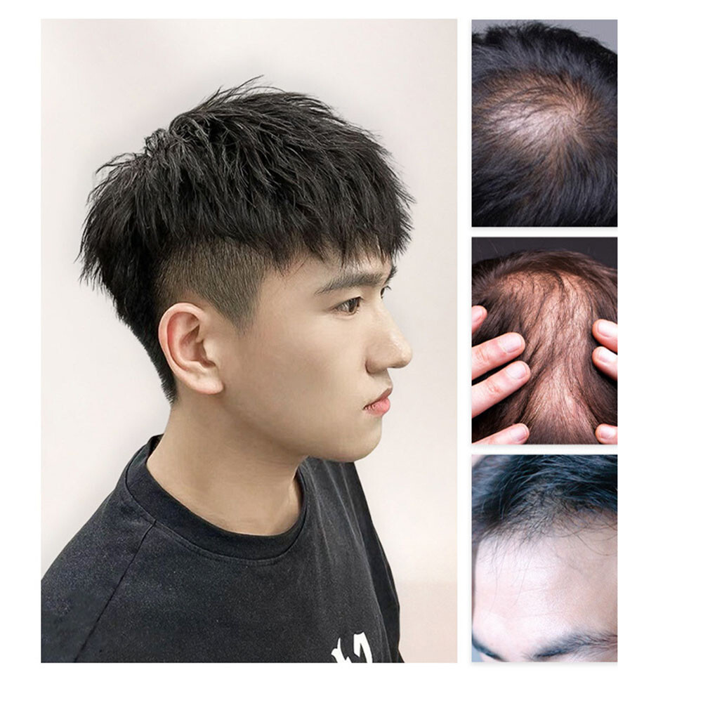 Men’s Short Curly Toppers Hairpiece Real Human Hair Clip in Tape Hair Pieces Wig