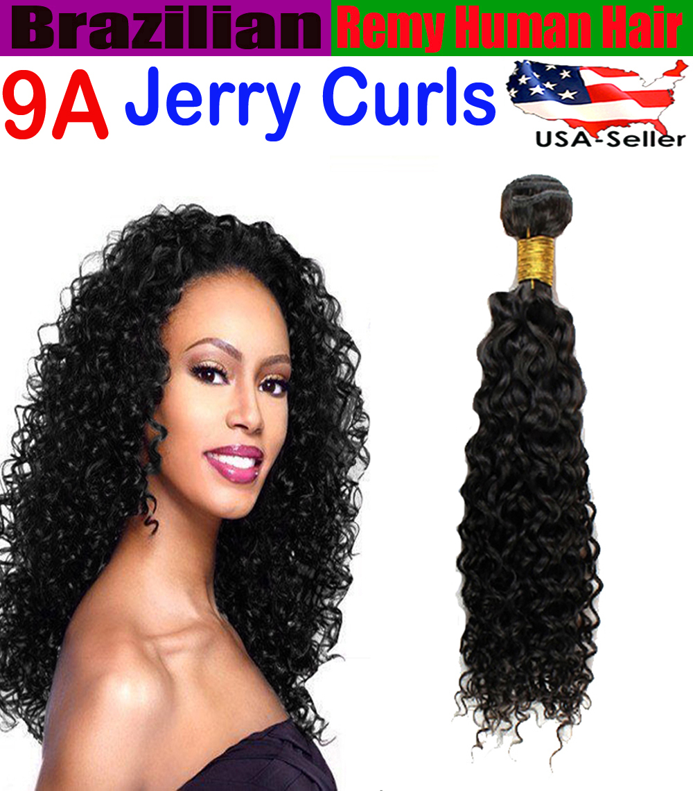 Unprocessed Remy Virgin Human Hair Bundles 100g/bundle Jerry Curl Natural Color