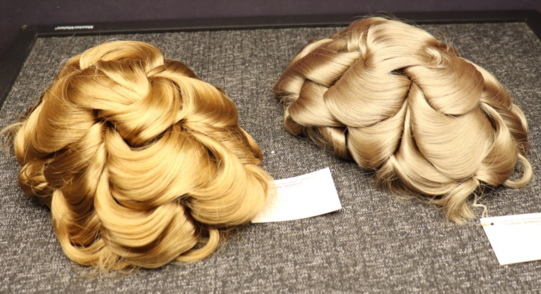 Vintage Lot of 2 Curled Bubbles Bun Wigs Wiglets Head Topper Hair Pieces NOS