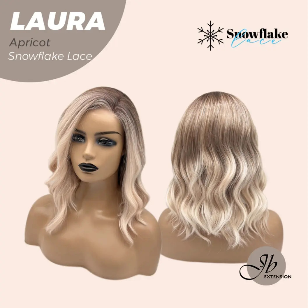 JBEXTENSION 14 Inches Blonde Pre-Cut Side Part Snowflake Lace Frontlace Glueless