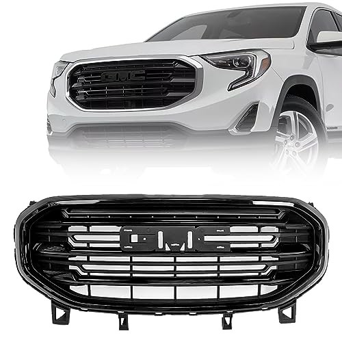 – FOR GMC Terrain Grille Grill 2018 2019 2020 2021 SLE Full Black Replaceable