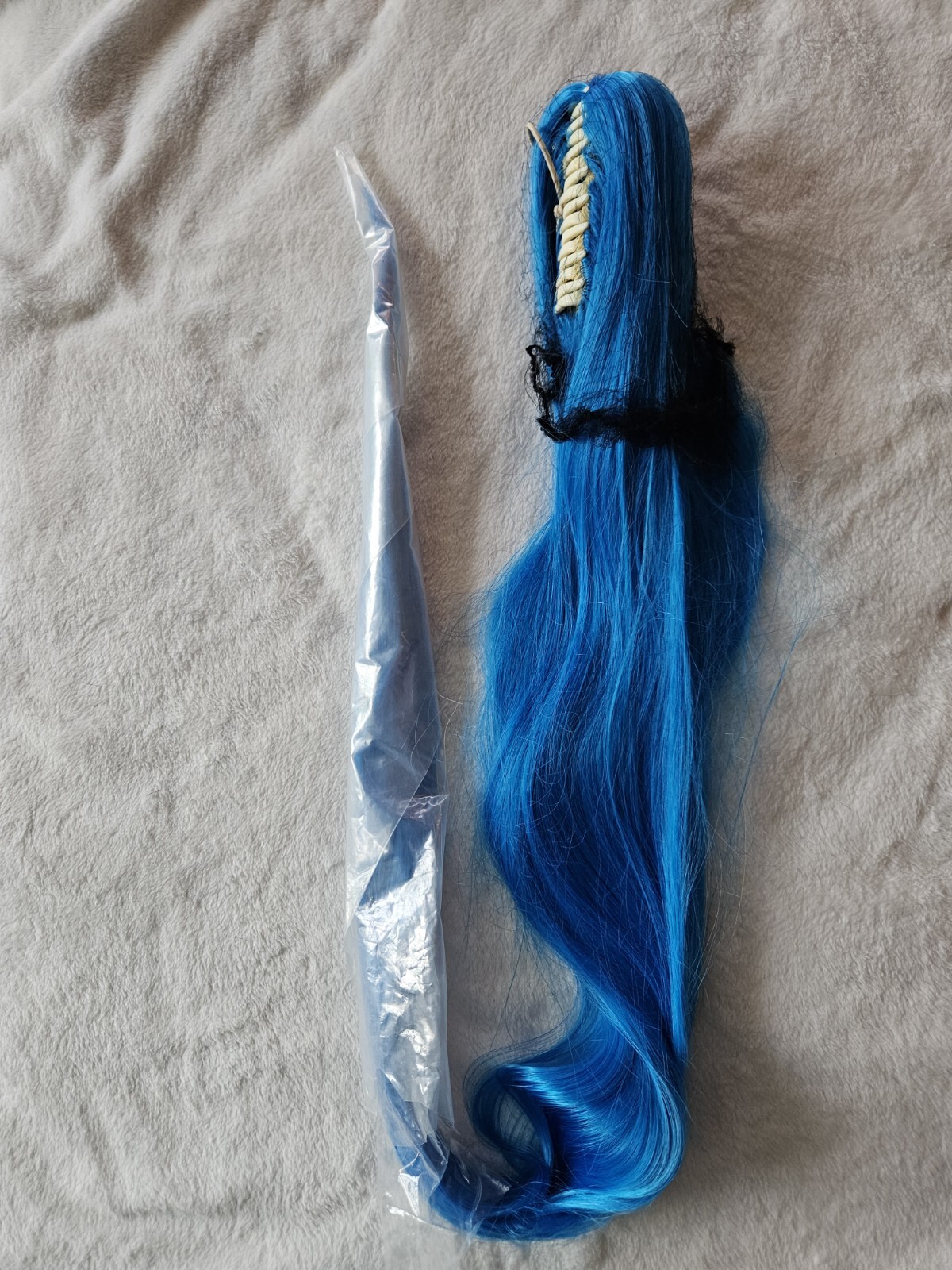 Wig Clip Neon Blue Silky 40 Inches Straight Cosplay Arda Costume NEW