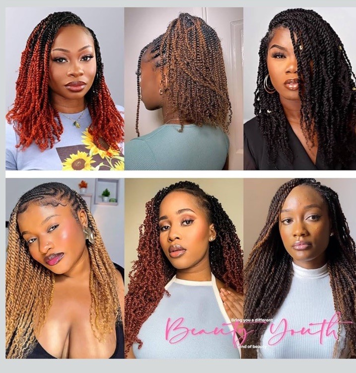 100% Afro Kinkys Bulk Human Hair for Twists, Afro Kinkys Human Hair Bulk 22”