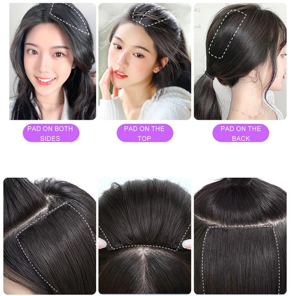 Fluffy Synthetic hair Hairpiece Cover Loss Hair Toupee Hair Piece Hair Extension