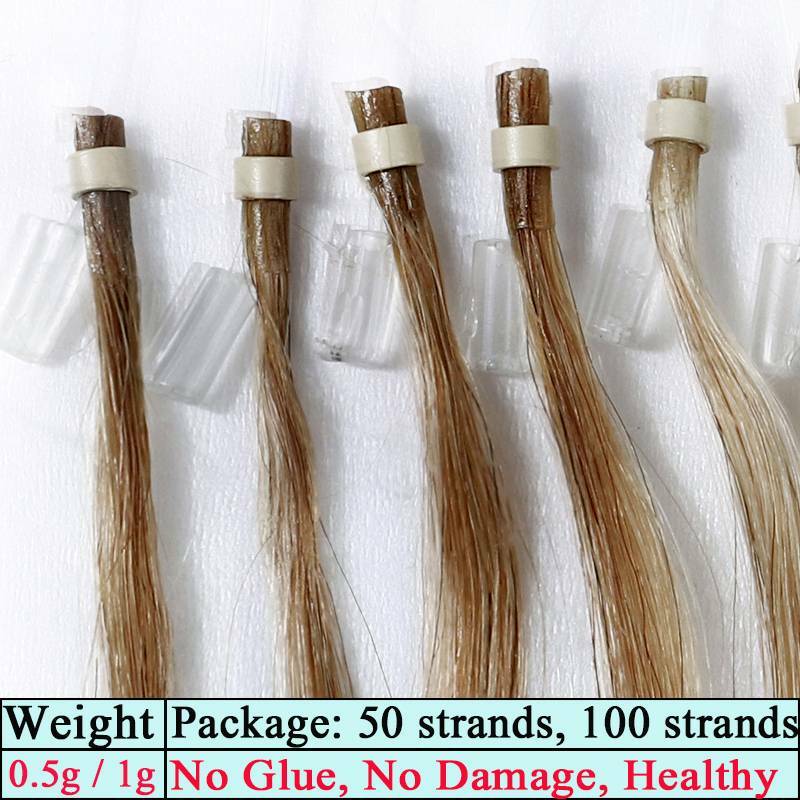 Micro Ring Beads Loop Tip Hair Extensions Double THICK 1g/s Remy Real Human Hair