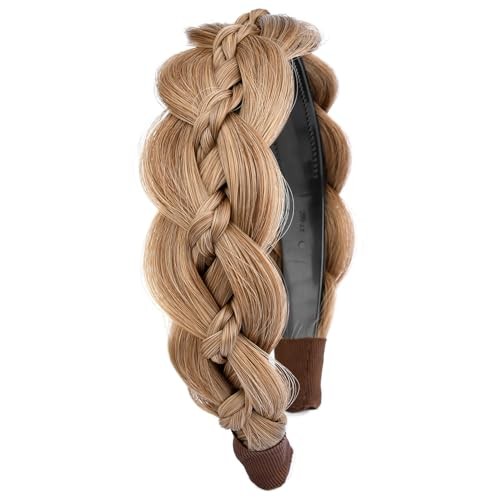Wide Braided Headband with Teeth Synthetic 1 Count (Pack of 1) Dirty Blonde